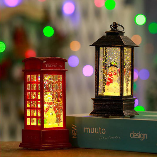 Lampada a vento di Natale ornamenti da tavolo iniezione luminosa piccoli regali